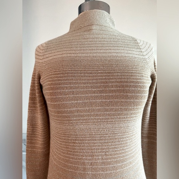 New Ann Taylor Ombre Almond Aqua Lurex Sweater Dress Sz PS - Picture 9 of 16